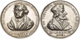 Reformation-Ereignisse und Jubiläen
 Silbermedaille o.J. (1717). 200 Jahre Reformation. Brustbild Luther halblinks / Brustbild Johannes Hus nach rech...
