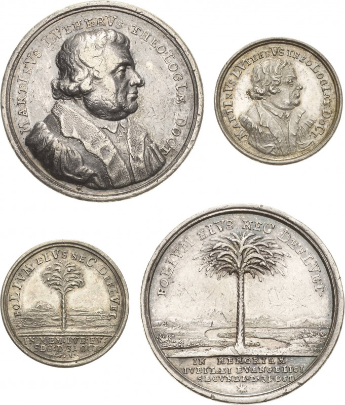 Reformation-Ereignisse und Jubiläen
 Kleine Silbermedaille 1717. 200 Jahre Refo...
