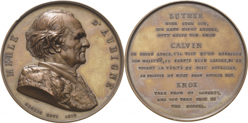 Reformation-Ereignisse und Jubiläen
 Bronzemedaille 1872 (H. Bovy) Merle d'Aubi...