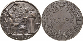 Reformation-Ereignisse und Jubiläen
 Bronzegussmedaille 1917 (Römer) 400 Jahre Reformation in Worms. Reichtag in Worms / 2 Zeilen Schrift. 64,5 mm, 1...