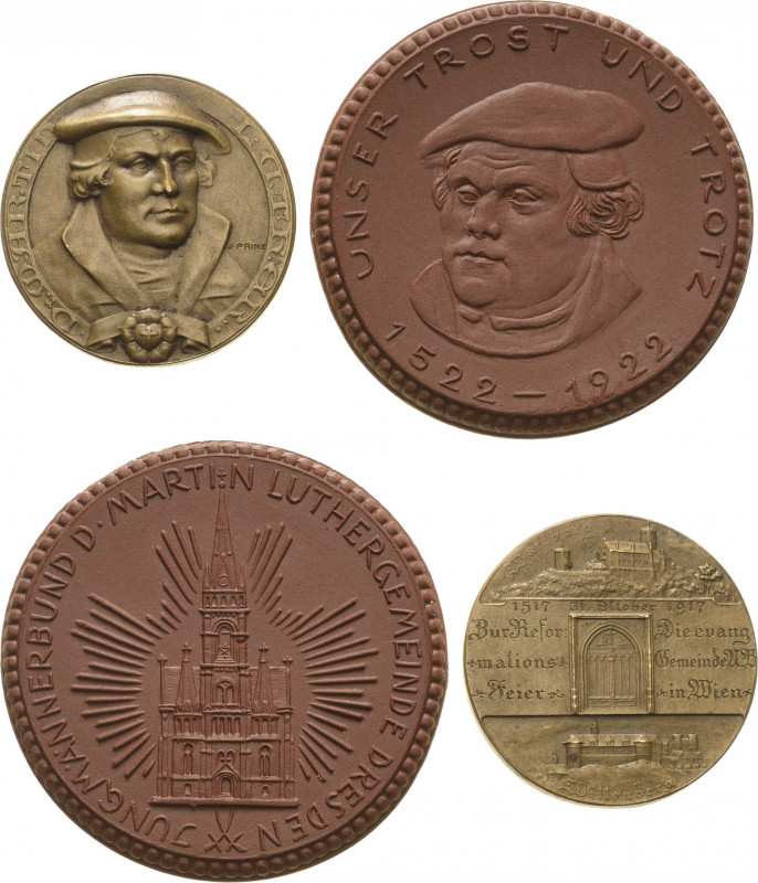 Reformation-Ereignisse und Jubiläen
 Braune Porzellanmedaille 1922 (Meißen) 400...