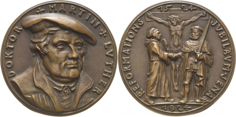 Reformation-Ereignisse und Jubiläen
 Bronzegussmedaille 1924 (K. Goetz) 400 Jah...