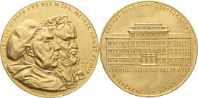 Reformation-Ereignisse und Jubiläen
 Vergoldete Bronzemedaille 1960 (Baszel) Wiederaufbau der Evangelischen Schule in Wien. Die Brustbilder Luthers u...