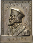 Reformation-Ereignisse und Jubiläen
 Einseitige Bronzeplakette o.J. Jan Hus. Brustbild nach links. 100 x 82 mm, 187,90 g Brozatus - Slg. Opitz - Fast...
