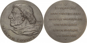 Reformation-Ereignisse und Jubiläen
 Bronzegussmedaille 2004 (W. Günzel) Martin Luther. Brustbild nach links / 6 Zeilen Schrift. 83 mm, 201,76 g Broz...