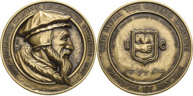 Reformation-Ereignisse und Jubiläen
 Bronzemedaille 2009 (R. Noppen) Johannes Calvin. Brustbild nach rechts / Herzensdarbietung zwischen 1 C. 51 mm, ...
