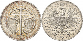 Schützenmedaillen - Bundesschießen
VII. Deutsches Bundesschießen 1881 - München Silbermedaille 1881 (O. Hupp) Armbrust zwischen Wappen / Bekrönter Re...
