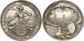 Schützenmedaillen - Bundesschießen
XII. Deutsches Bundesschießen 1897 - Nürnberg Silbermedaille 1897 (Balmberger) Offizielle Preismedaille. Schütze ü...