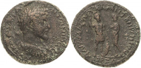Kaiserzeit
Marcus Aurelius 161-180 Bronze 162/163, Amasia/Pontus Brustbild mit Lorbeerkranz nach rechts / Ares steht mit dem Kopf nach rechts, hält e...