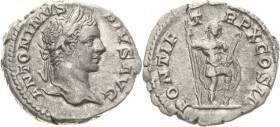 Kaiserzeit
Caracalla 198-217 Denar 207, Rom Kopf mit Lorbeerkranz nach rechts, ANTONINVS PIVS AVG / Caracalla steht nach rechts, PONTIF TR P X COS II...