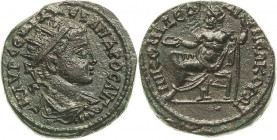 Kaiserzeit
Severus Alexander 222-235 Bronze, Tomis/Moesia inferior? Brustbild mit Strahlenkrone nach rechts / Zeus sitzt mit Patera nach links BMC - ...