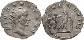 Kaiserzeit
Trajanus Decius 249-251 für Trajan Antoninian 249/251, Rom Konsekrationsprägung. Kopf mit Strahlenkrone nach rechts, DIVO TRAIANO /Adler, ...