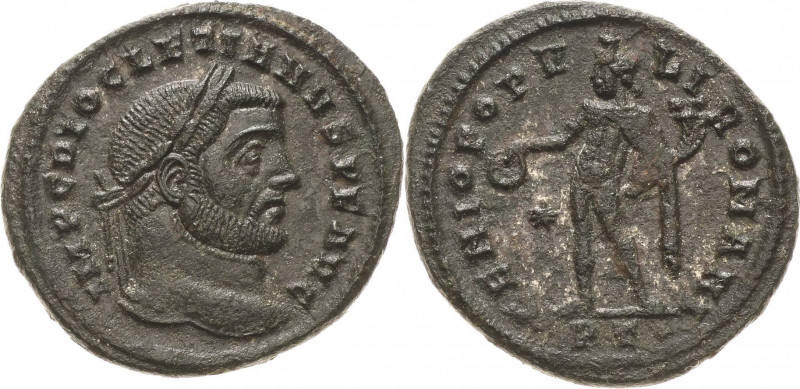 Kaiserzeit
Diocletian 284-305 Follis 298/299, Ticinum Kopf mit Lorbeerkranz nac...