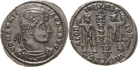 Kaiserzeit
Constantin I. der Große 306-337 Follis 330/333, Thessalonike ? Brustbild mit Diadem nach rechts, CONSTANTINVS P F AVG / Zwei Soldaten um e...