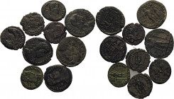 Römische Münzen
Lot-9 Stück Interessante Sammlung von Belegstücken der "anonymen Münzprägung" des Vetranio Darunter 8 Stück unter dem Namen des Const...