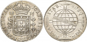 Brasilien
Maria I. 1777-1816 960 Reis 1816, B-Bahia Überprägung KM 307.1 Prober P-1125 Prägefrisch