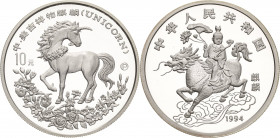 China-Volksrepublik
 10 Yuan 1994, P. Unicorn Schön 598.2 KM 675 Polierte Platte