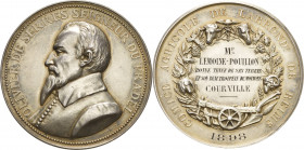 Frankreich
Dritte Republik 1870-1940 Silbermedaille o.J. (Oudine) Preismedaille der Landwirtschaftsgesellschaft von L'Arrond. Brustbild von Olivier d...