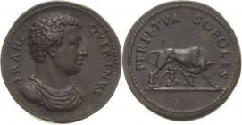Italien-Venedig
Medaillen Bronzegussmedaille o.J. (1563) (Giovanni da Cavino) Francesco Querini. Brustbild nach rechts, FRANC QVIRINVS / Lupa mit den...