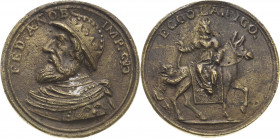 Italien-Medaillen
 Bronzegussmedaille o.J. (Späterer Guss) (nach Pastorino di Giovanmichele di Pastorini) Spottmedaille auf Friedrich Barbarossa. Beh...
