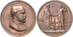 Osmanisches Reich
Abdul Aziz 1861-1876 Bronzemedaille 1867 (J.S. und A.B. Wyon) Besuch des Sultans in London. Brustbild nach rechts mit Fez / Londoni...