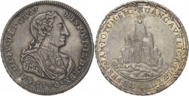 Peru
Carlos IV. 1788-1808 Silbermedaille zu 1/2 Peso 1790. Ausbeute im peruanischen Bergwerk Huancavelica. Brustbild nach rechts / Reichsapfel auf Ba...