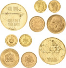 Allgemeine Lots
Lot-5 Stück Interessantes Lot an ausländischen Goldmünzen mit einem Gesamt Feingewicht von 12 g. Darunter Finnland-1000 Markka 1992 (...