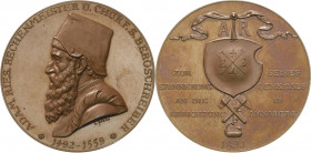 Annaberg
 Bronzemedaille 1893 (Henze/Diller) Errichtung des Denkmals für Adam Ries. Brustbild nach links / Wappen mit Multiplaktionsgleichung an Band...