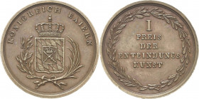 Bayern-Medaillen
 Bronzemedaille o.J. (unsigniert) I. Preis der Entbindungskunst. Gekröntes Wappen, umgeben von einem Lorbeer- und Eichenlaubzweig / ...