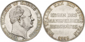 Brandenburg-Preußen
Friedrich Wilhelm IV. 1840-1861 Taler 1859, A -Berlin Ausbeute Olding 317 AKS 79 Jaeger 85 Kahnt 380 Müseler 49.1/58 Feine Kratze...