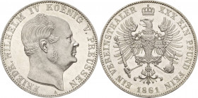Brandenburg-Preußen
Friedrich Wilhelm IV. 1840-1861 Taler 1861, A-Berlin Sterbetaler Olding 316 AKS 78 Jaeger 84 Kahnt 379 Davenport 775 Prachtexempl...