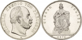 Brandenburg-Preußen
Wilhelm I. 1861-1888 Taler 1871, A-Berlin Sieg Olding 408 AKS 118 Jaeger 99 Kahnt 390 Vorzüglich-Stempelglanz