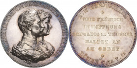 Brandenburg-Preußen
Wilhelm II. 1888-1918 Silbermedaille o.J. (E. Weigand) Geschenk für Eheleute anlässlich ihrer Goldenen Hochzeit. Brustbilder Wilh...