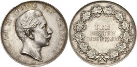 Brandenburg-Preußen
Wilhelm II. 1888-1918 Silbermedaille o.J. (E. Weigand) "Dem Besten Schützen". Kopf nach rechts / 3 Zeilen Schrift im Eichenkranz....