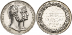 Brandenburg-Preußen - Jubiläumsmedaillen zu Silberhochzeiten der Freimaurerlogen
Berlin Silbermedaille o.J. (Gravur 1889) (W. Kullrich) Loge "Fr. W. ...