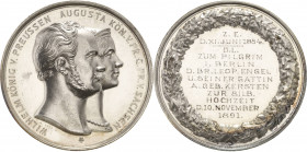 Brandenburg-Preußen - Jubiläumsmedaillen zu Silberhochzeiten der Freimaurerlogen
Berlin Silbermedaille o.J. (Gravur 1891) (W. Kullrich) Loge "Pilgrim...
