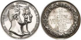 Brandenburg-Preußen - Jubiläumsmedaillen zu Silberhochzeiten der Freimaurerlogen
Berlin Silbermedaille o.J. (Gravur 1908) (W. Kullrich) Loge "Pegasus...