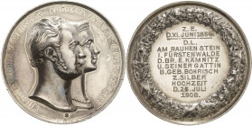 Brandenburg-Preußen - Jubiläumsmedaillen zu Silberhochzeiten der Freimaurerlogen
Fürstenwalde Silbermedaille o.J. (Gravur 1908) (W. Kullrich) Loge "A...