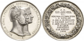 Brandenburg-Preußen - Jubiläumsmedaillen zu Silberhochzeiten der Freimaurerlogen
Goslar Silbermedaille o.J. (Gravur 1906) (W. Kullrich) Loge "Herkyni...