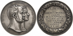Brandenburg-Preußen - Jubiläumsmedaillen zu Silberhochzeiten der Freimaurerlogen
Goslar Silbermedaille o.J. (Gravur 1929) (nach W. Kullrich) Loge "Bo...