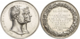 Brandenburg-Preußen - Jubiläumsmedaillen zu Silberhochzeiten der Freimaurerlogen
Harburg Silbermedaille o.J. (Gravur 1894) (W. Kullrich) Loge "E.A. z...