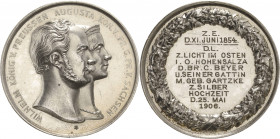 Brandenburg-Preußen - Jubiläumsmedaillen zu Silberhochzeiten der Freimaurerlogen
Hohensalza Silbermedaille o.J. (Gravur 1906) (W. Kullrich) Loge "Zum...