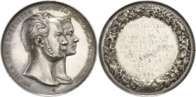 Brandenburg-Preußen - Jubiläumsmedaillen zu Silberhochzeiten der Freimaurerlogen
Königsberg Silbermedaille o.J. (Gravur 1886) (W. Kullrich) Loge "Zum...