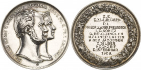 Brandenburg-Preußen - Jubiläumsmedaillen zu Silberhochzeiten der Freimaurerlogen
Konitz Silbermedaille o.J. (Gravur 1909) (W. Kullrich) Loge "Friedri...