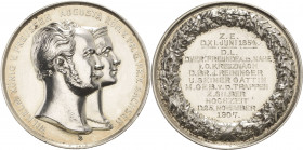 Brandenburg-Preußen - Jubiläumsmedaillen zu Silberhochzeiten der Freimaurerlogen
Kreuznach Silbermedaille o.J. (Gravur 1907) (W. Kullrich) Loge "D. V...