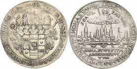 Münster-Bistum
Christoph Bernhard von Galen 1650-1678 Breiter Taler 1661, Münster Auf die Einnahme der Stadt. Stadtansicht Schulze 106 b Davenport 56...