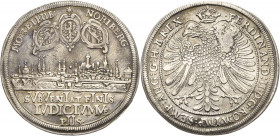 Nürnberg
 1/2 Taler 1633 (Chronogramm). Stadtansicht. Mit Titel Ferdinand II Kellner 283 Slg. Erlanger 455 Sehr selten. Sehr schön-vorzüglich