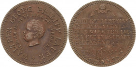 Nürnberg
 Bronzemedaille 1886 (Lauer) Geburt von Walter Georg Philipp Lauer. Babykopf nach links / 5 Zeilen Schrift zwischen. 22 mm, 3,39 g. Exemplar...