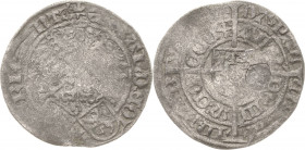 Ostfriesland
Edzard I. 1491-1528 Doppelter Krummsteert (8 Witten) 1504, Emden Kappelhoff 100 Selten. Leicht korrodiert, fast sehr schön