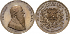 Regensburg-Stadt
 Bronzemedaille 1875 (Sebald/Drentwett) 4. Bayerische Turnfest. Brustbild Jahns nach rechts / Stadtschild zwischen Eichen- und Lorbe...